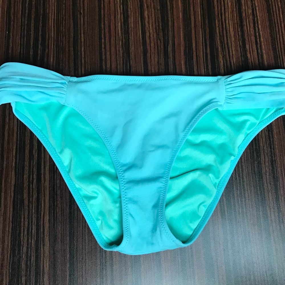 Blue Victoria’s Secret bathing suit bottoms